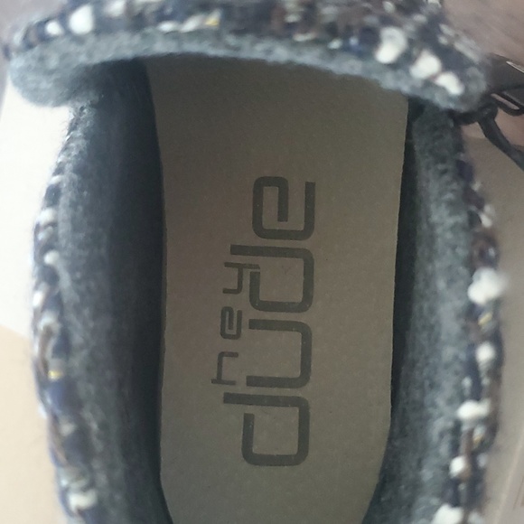 HEY DUDE DENNY CHEVRON BLUE ANKLE BOOTS - Picture 7 of 8